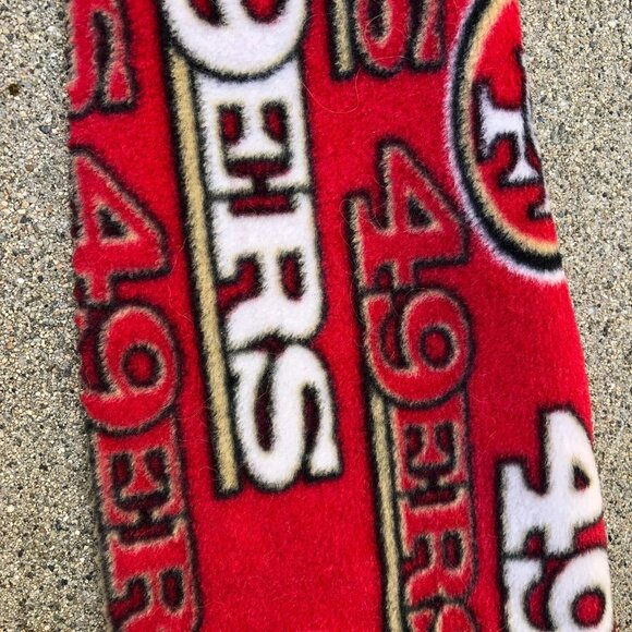 Vintage San Francisco 49ers Fleece Scarf Neck Tie Red NFL Red - Picture 4 of 5